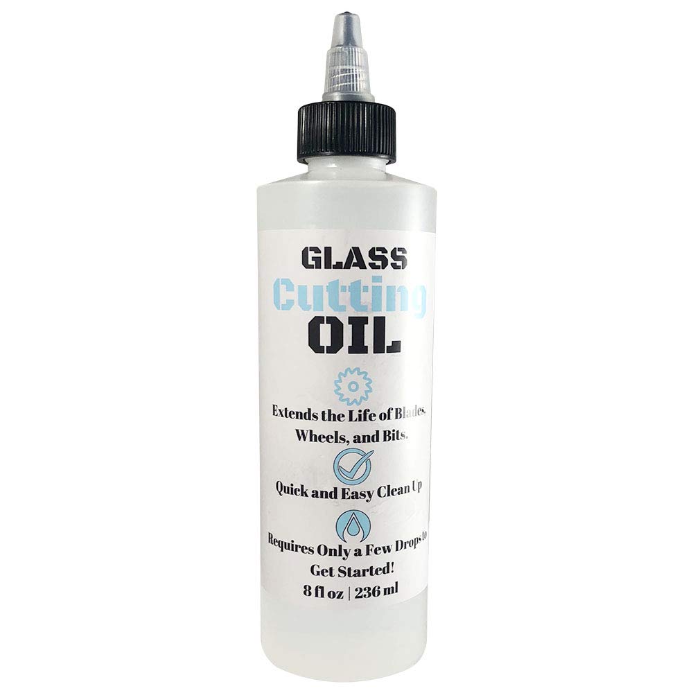 Glass Cutting Oil, Suitable for All Glass Cutting Tools, 4 Ounces Glass Cutter Oil Is used for Cutting Glass, Stained Glass, Glass Bottles, Tiles